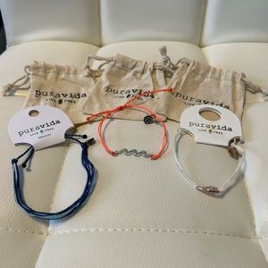 3 Puravida bracelet BUNDLE! 2 brand new with tags! once worn once! Original bags